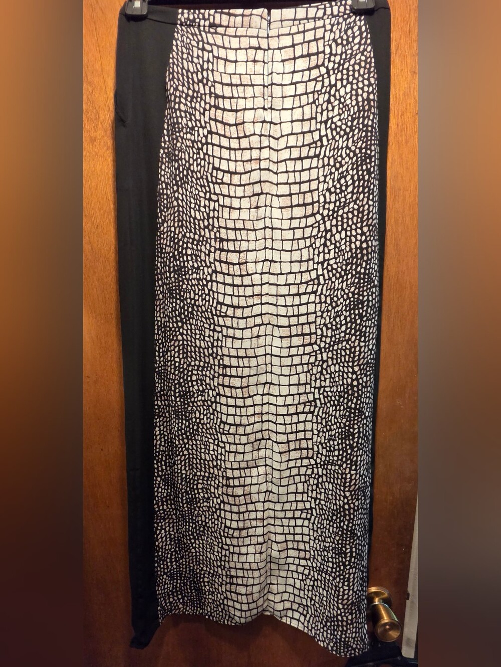 Carmen Silky Layered Maxi Reptile Print Luxury Skirt Sz4 - Picture 4 of 9